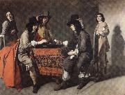 Mathieu le Nain The Backgammon Players oil on canvas